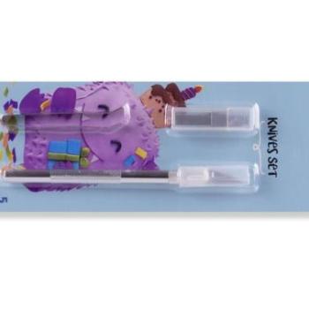 Fondant modellező szike tortadíszítéshez pótfejjel és csipesszel kép