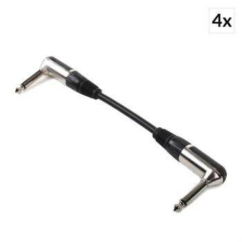 FrontStage 4 x patch kábel, 6,35 mm jack, 15 cm, szögletes kép