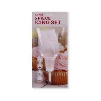 Habzsák szett, Műanyag – Díszítőcsővel és csatlakozóval tortákhoz kép