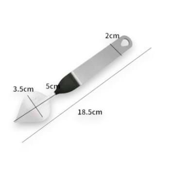 Hajlított csokoládé díszítő kés, 21 cm levél végű kép