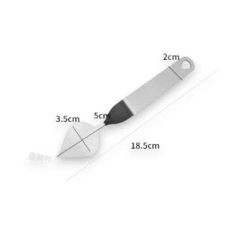 Hajlított tortadíszítő kés 19 cm csepp végű kép