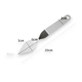 Hajlított tortadíszítő kés 20 cm csepp végű kép