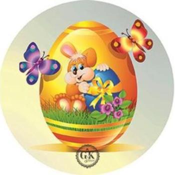 Hímes tojás húsvéti tortaostya kép