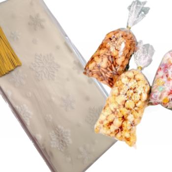 Hópehely mintás celofán tasak 50 db kép