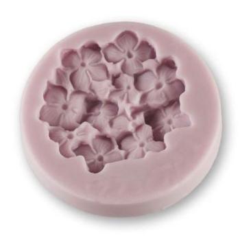 Hortenzia szilikon formázó – Kör alakú virágok tortára kép
