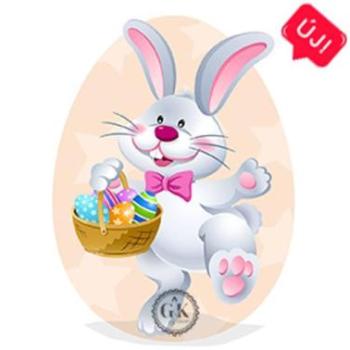 Húsvéti nyúl kosárral tortaostya kép