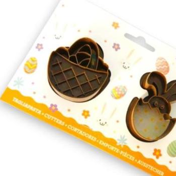 Húsvéti süti kiszúró készlet, műanyag, nyuszi és kosár kép