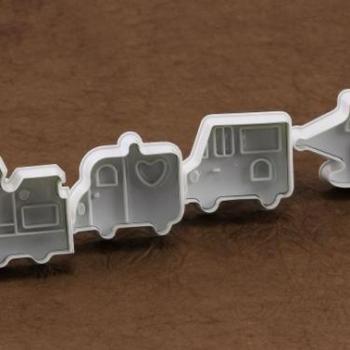 Jármű alakú keksz és fondant kiszúró készlet  kép