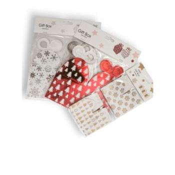 Karácsonyi ajándékdoboz készlet ezüst-,aranyszínű kép