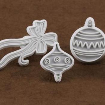 Karácsonyi Fondant Kiszúró Készlet - Díszekhez, 4 Darabos kép