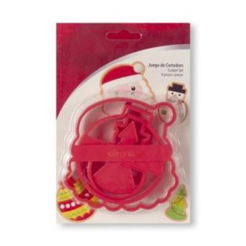 Karácsonyi kiszúró készlet 4 részes – műanyag formák sütéshez kép