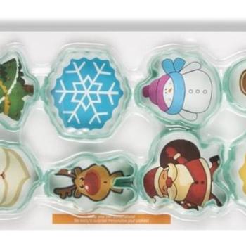 Karácsonyi süti kiszúró készlet - 8 db műanyag forma (Tökéletes édességekhez) kép