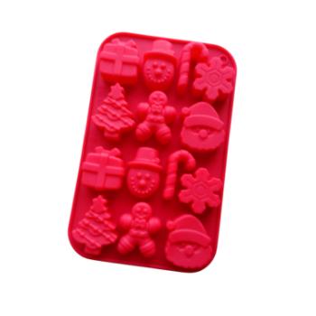 Karácsonyi szilikon bonbon forma - 14 darabos, ünnepi édességekhez kép