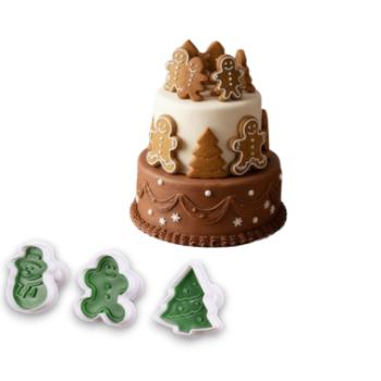 Karácsonyi Varázs Trio Fondant Kiszúró Készlet– Fenyő, Mézi, Hóember kép