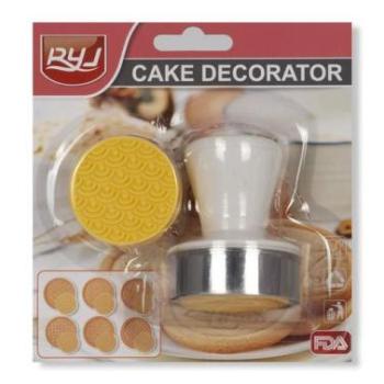 Kekszpecsét Szett – 6 Geometriai Minta és Kiszúró kép