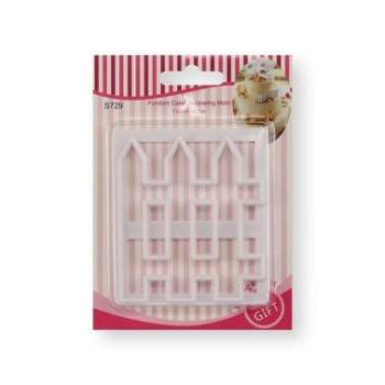 Kerítésmintás Fondant Kiszúró – Kreatív Tortadekorációhoz kép