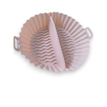 Két részre osztott kerek szilikon air fryer sütőforma 15,5 cm kép