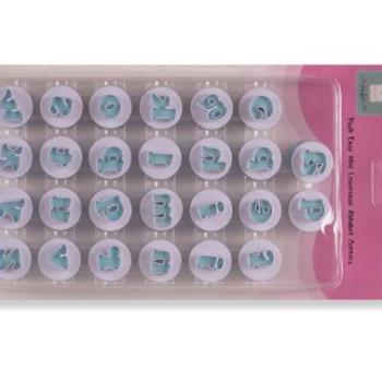 Kisbetű kiszúró készlet, Rugós – 26 részes szett tortákhoz kép