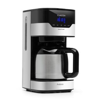 Klarstein Arabica 1.2, kávéfőző, 1.2 l, EasyTouch Control, ezüst/fekete kép