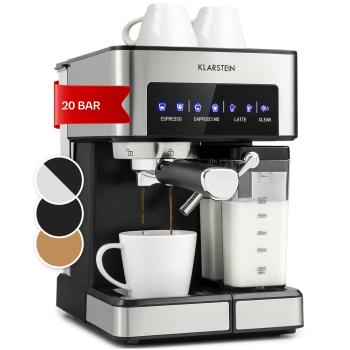 Klarstein Arabica Comfort, kávégép portaszűrővel, 1350 W, 20 bar, 1,8 l, érintőképernyő kép