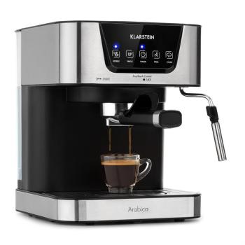 Klarstein Arabica, eszpresszó kávéfőző, 1050 W, 15 bar, 1,5 l, érintős vezérlőpanel, rozsdamentes acél kép