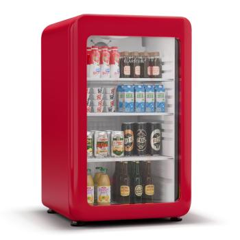 Klarstein Audrey Evo italhűtő, Rretro kivitel, üvegajtó, 115 L, EEK C kép
