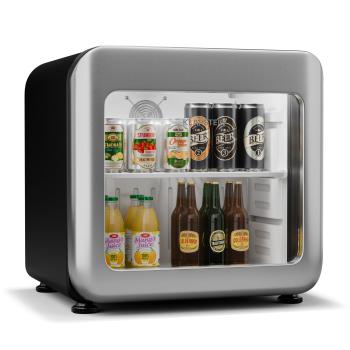 Klarstein Audrey Evo italhűtő, Rretro kivitel, üvegajtó, 45 L, EEK C kép