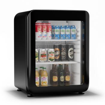 Klarstein Audrey Evo italhűtő, Rretro kivitel, üvegajtó, 65 L, EEK C kép