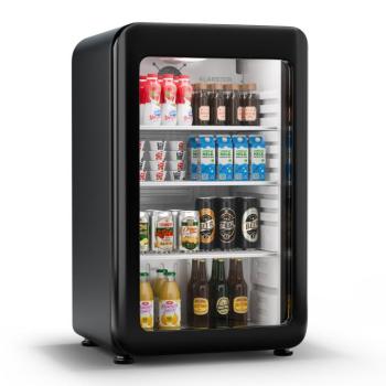 Klarstein Audrey Evo italhűtő, Rretro kivitel, üvegajtó, 95 L, EEK C kép