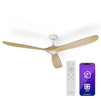 Klarstein Bahama Breeze Smart mennyezeti ventilátor | tömörfa lapátok | távirányító + alkalmazásvezérlés kép