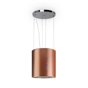 Klarstein Barett, sziget páraelszívó, Ø 35 cm, légkeringetés, 522 m³/ó, LED, aktívszén szűrő, réz kép