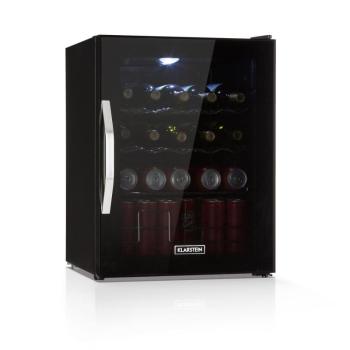 Klarstein Beersafe XL Onyx, italhűtő, D, LED, fém rácsok, üvegajtó kép