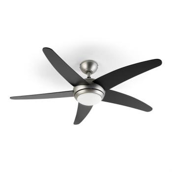 Klarstein Bolero, 2 az 1-ben mennyezeti ventilátor, 134 cm, lámpa, 55 W, távirányító, fekete kép