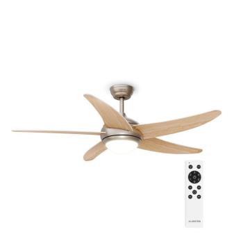 Klarstein Bolero mennyezeti ventilátor világítással | 132 cm | 35 W | Csendes működés | Fa kép