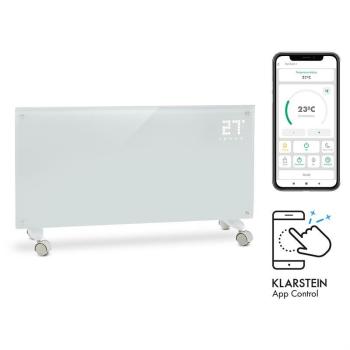 Klarstein Bornholm Smart, konvekciós hősugárzó, 2000 W, WiFi, LED kijelző, IP24, fehér kép