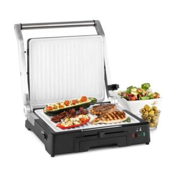 Klarstein Burgermeister 3 az 1-ben kontakt grill, asztali grill, panini grill, 2000 W, rozsdamentes acél kép