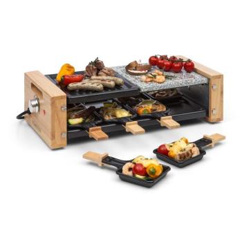 Klarstein Chateaubriand Nuovo, raclette grill, 1200 W, grillező lap, alumínium/kő, 8 személyre kép