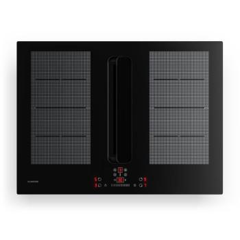 Klarstein ChefFusion indukciós főzőlap páraelszívóval | 4 főzőzóna | 7200 W | 504,3 m³/h | 70 cm kép