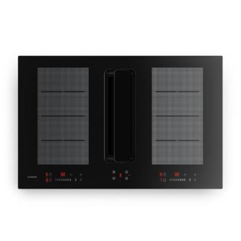 Klarstein ChefFusion indukciós főzőlap páraelszívóval | 4 főzőzóna | 7200 W | 504,3 m³/h | 80 cm kép