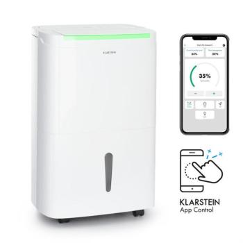 Klarstein DryFy Connect 40 Smart, Párátlanító, WiFi, Kompresszor, 50l/d, 45-55 m², Fehér kép