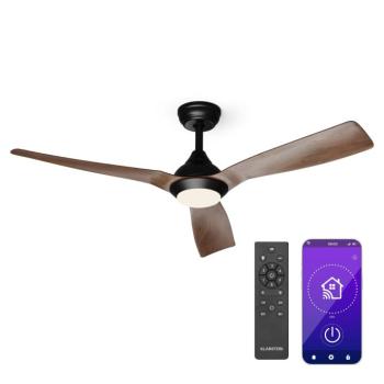 Klarstein Fiji Flow 2 az 1-ben Smart, mennyezeti ventilátor, Ø 132 cm, dimmelhető LED világítás, távirányító, vezérlés applikáción keresztül, 2 irányú működtetés kép