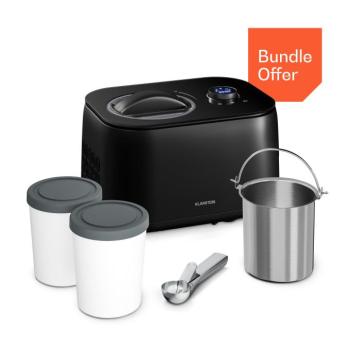 Klarstein FrostFusion jégkészítő gép, slushie- és joghurtkészítő kompresszorral és tartozékokkal | 1 l | 100 W