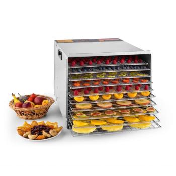 Klarstein Fruit Jerky Steel 10, 1000 W, szárítógép, dehidrátor, 10 emelet kép