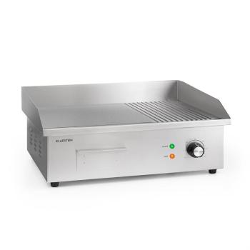 Klarstein Grillmeile 3000G, elektromos grill, 3000 W, grill lap, 54,5 x 35 cm, sima/bordás kép