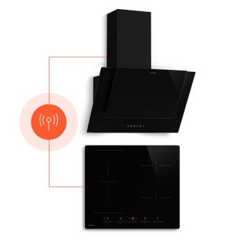 Klarstein HaloSync indukciós főzőlap és páraelszívó | 4 főzőzóna | 8400 W | 632 m³/h | 60 cm kép