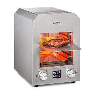 Klarstein Hannibal beltéri magas hőmérsékletű grill 2.200W 850°C rozsdamentes acél ezüst kép
