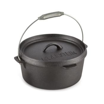 Klarstein Hotrod 85 öntöttvas fazék, barbecue fazék, 9 qt / 8,5 liter, öntöttvas, fekete kép