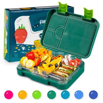 Klarstein junior Lunchbox, 6 rekesz, 21,3 x 15 x 4,5 cm (Sz x Ma x Mé), BPA-mentes kép