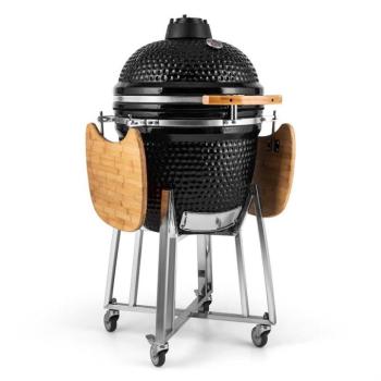 Klarstein Kingsize, kamado grill, kerámia, 21", füstölés, lassú sütés, rozsdamentes acél kép