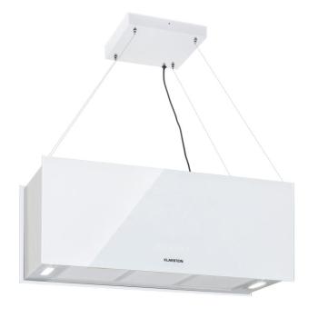 Klarstein Kronleuchter XL, mennyezeti páraelszívó, 90 cm, 590 m³/ó, LED, érintőképernyős, fehér kép